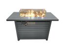 11'' H x 42'' L Steel Propane Outdoor Fire Pit Table with Lid