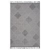 LOOM & LUXE Collection 6X9 White/Grey /Trellis Indoor/Outdoor Area Rug