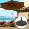 Round Patio Umbrella Base Holder, Heavy Duty Outdoor Umbrella Stand Base, Filled Up to 62lbs with Stand or 51lbs with Water for Garden, Poolside