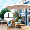 Square Patio Umbrella Base, 29 lbs Metal Umbrella Stand Base with Adjustable Foot Pads