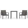 Dining Set Gray, Black
