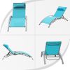 Pool Lounge Chairs Set of 3-Lake Blue (2 Lounge Chairs+1 Table)