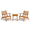 Bistro Set Brown Solid acacia wood Medium Collapsible