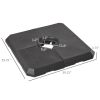 4pcs 264 lb. Cantilever Umbrella Base Stand Holder with Channel Grooves for Powerful Support, Black
