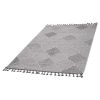 LOOM & LUXE Collection 6X9 White/Grey /Trellis Indoor/Outdoor Area Rug