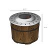 Portable Smokeless Fire Pit Magnesium Oxide Bonfire Stove with Mat Brown Ideal for Outdoor Activities