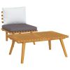 Garden Lounge Set Dark gray Solid acacia wood Medium Modular