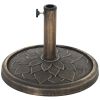Round Patio Umbrella Base, 26 lbs Resin Umbrella Stand Base, Heavy Duty Patio Umbrella Holder for 1.3"/1.5"/1.9" Umbrella Poles for Outdoor, Lawn