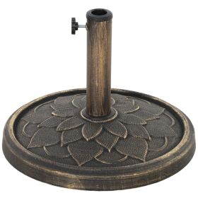 Round Patio Umbrella Base, 26 lbs Resin Umbrella Stand Base, Heavy Duty Patio Umbrella Holder for 1.3"/1.5"/1.9" Umbrella Poles for Outdoor, Lawn (Color: default)