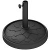 Round Patio Umbrella Base, 26 lbs Resin Umbrella Stand Base, Heavy Duty Patio Umbrella Holder for 1.3"/1.5"/1.9" Umbrella Poles for Outdoor, Lawn