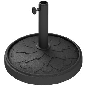 Round Patio Umbrella Base, 26 lbs Resin Umbrella Stand Base, Heavy Duty Patio Umbrella Holder for 1.3"/1.5"/1.9" Umbrella Poles for Outdoor, Lawn (Color: Black)