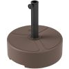 Round Patio Umbrella Base Holder, Heavy Duty Outdoor Umbrella Stand Base, Filled Up to 44lbs with Stand or 40lbs with Water for Garden, Poolside