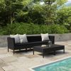 Garden Furniture Set Black