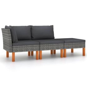 Garden Lounge Set Grey (Color: Grey)
