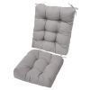 2Pcs/Set 1Pc Back Cushion and 1Pc Seat Cushion Rocking Chair Cushion Upper And Lower Back And Seat Sets