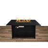 Steel Propane/Natural Gas Outdoor Fire Pit Table with Lid