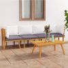 Garden Lounge Set Dark grey, white