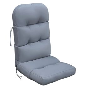 Adirondack Chair Cushion, High Back Rocking Chairs Cushion, Waterproof All-Weather Rocker Chair Cushion for Outdoor Patio Garden Porch (Color: Grey)