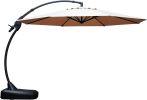 Cantilever Outdoor  Umbrella with Base , Aluminum Offset Umbrella.(Included 2 Packages)
