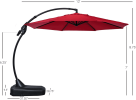 Cantilever Outdoor  Umbrella with Base , Aluminum Offset Umbrella.(Included 2 Packages)
