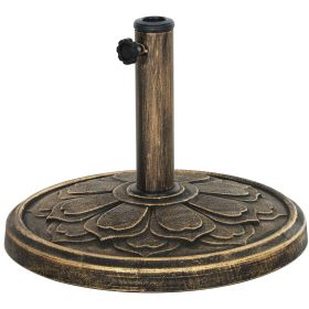 Round Patio Umbrella Base, 26 lbs Resin Outdoor Umbrella Stand Base, Patio Umbrella Stand for 1.3"/1.5"/1.9" Umbrella Poles for Outdoor, Lawn (Umbrella Stands Material: Steel)