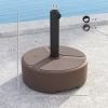 Round Patio Umbrella Base Holder, Heavy Duty Outdoor Umbrella Stand Base, Filled Up to 44lbs with Stand or 40lbs with Water for Garden, Poolside
