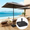 Square Patio Umbrella Base Holder, Heavy Duty Outdoor Umbrella Stand Base, Filled Up to 42lbs with Stand or 33lbs with Water for Garden, Poolside