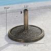 Round Patio Umbrella Base, 26 lbs Resin Umbrella Stand Base, Heavy Duty Patio Umbrella Holder for 1.3"/1.5"/1.9" Umbrella Poles for Outdoor, Lawn