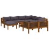 Wooden Lounge Set Dark grey