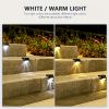 16/32PCS solar outdoor light, spring camping outdoor light, outdoor LED step light, solar charging, suitable for balconies, terraces, stairs, fences