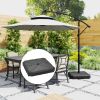 Square Patio Umbrella Base, Cantilever Offset Umbrella Base Heavy Duty Outdoor Umbrella Stand Base