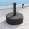 Round Patio Umbrella Base Holder, Heavy Duty Outdoor Umbrella Stand Base, Filled Up to 44lbs with Stand or 40lbs with Water for Garden, Poolside