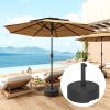 Round Patio Umbrella Base Holder, Heavy Duty Outdoor Umbrella Stand Base, Filled Up to 44lbs with Stand or 40lbs with Water for Garden, Poolside