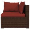 Garden Lounge Set Brown, Cinnamon Red