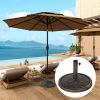 Round Patio Umbrella Base, 26 lbs Resin Umbrella Stand Base, Heavy Duty Patio Umbrella Holder for 1.3"/1.5"/1.9" Umbrella Poles for Outdoor, Lawn