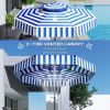 8.6FT Patio Umbrella, UPF 30+ Outdoor Market Umbrella, 2-Tier Vented Patio Table Umbrella with Crank 8 Ribs