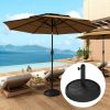 Round Patio Umbrella Base, 26 lbs Resin Umbrella Stand Base, Heavy Duty Patio Umbrella Holder for 1.3"/1.5"/1.9" Umbrella Poles for Outdoor, Lawn