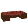 Garden Lounge Set Brown, Cinnamon Red